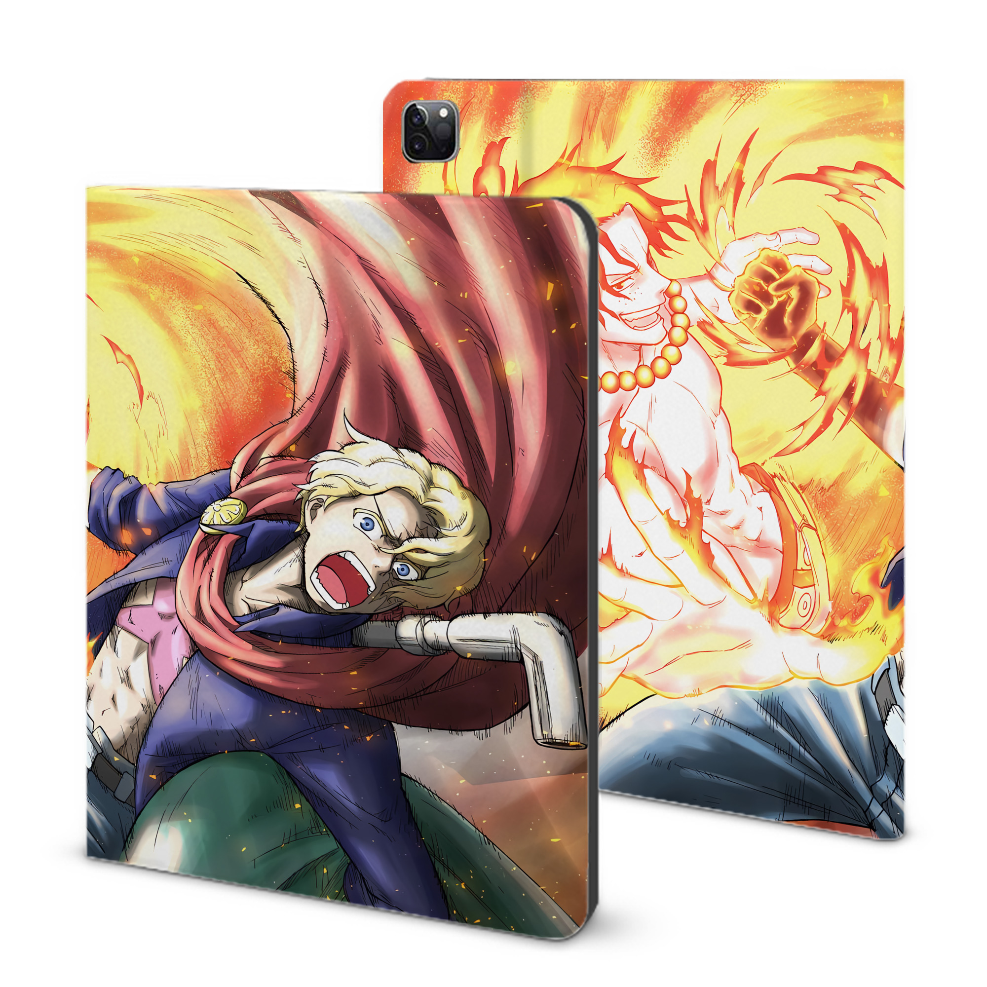 （画像用） ワンピース ONE PIECE IPad ケース ブック型 PUレザー TPU 耐衝撃 軽量 薄型 ペン収納なし 全面保護 IPad 各モデル対応